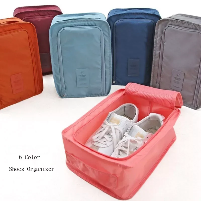 

6 Color Traveling Shoes Organizer Pouch Storage Easy Zipper Bag Waterproof Laundry Storage Set