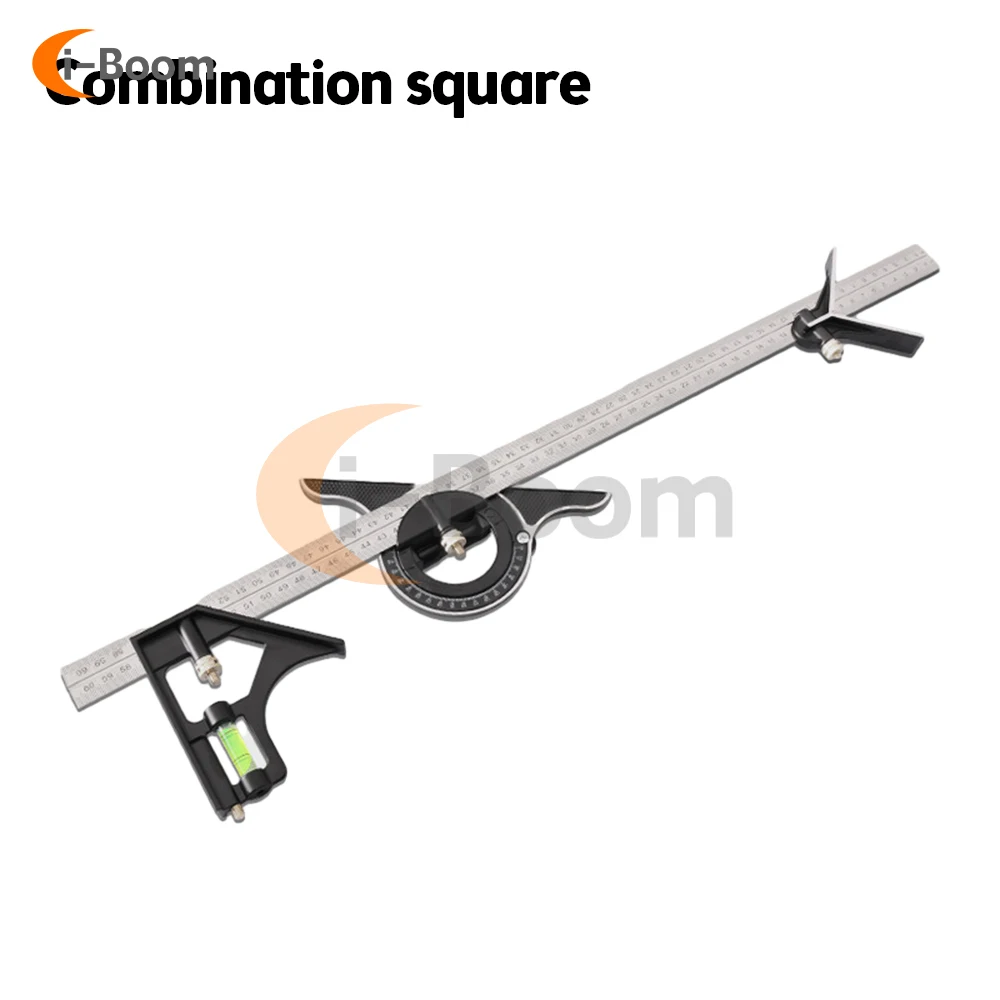 Многофункциональная квадратная угловая линейка, высокоточная деревообрабатывающая накладка, набор измерительных инструментов, прочный уровень из нержавеющей стали
