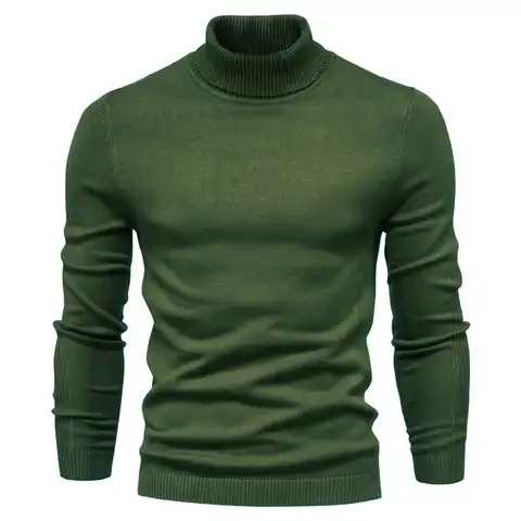 Новинка 2022, мужской модный брендовый Повседневный вязаный пуловер с круглым вырезом, облегающий свитер, мужской свитер с длинными рукавами ...