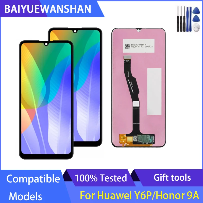 

6.3inch For Huawei Honor 9A LCD Display+Touch Screen Replacement On For Huawei Y6P 2020 Screen MED-LX9 MED-LX9N