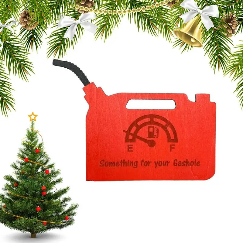

Креативное подвесное украшение в форме банка газа, украшение для рождественской елки 2023, Милая Красная подвеска в виде бензиновых бочек, держатель для карт и денег