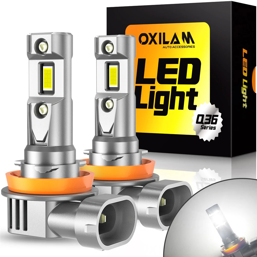 

OXILAM 2 шт. Canbus H8 H11 Светодиодная лампа для фар Универсальная H9 9005 HB3 9006 HB4 9012 HIR2 Автомобильная фара для Golf 7 Bmw E60 E46 Passat