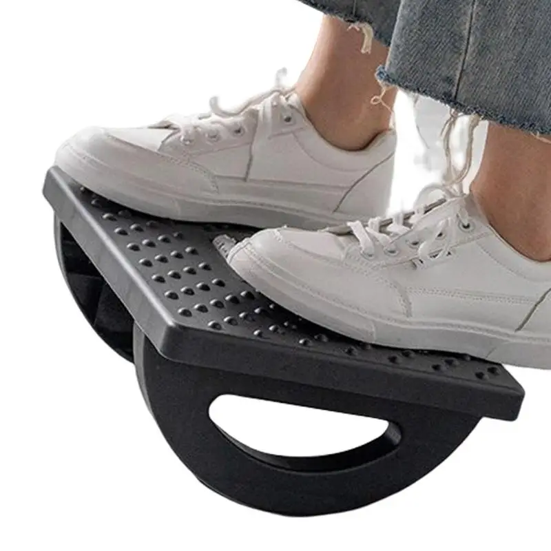 

Footrest Stools Ergonomic Foot Massager Footrest Stool Strong Load Bearing Footstool With Massage Rollers & Grains For Relaxing