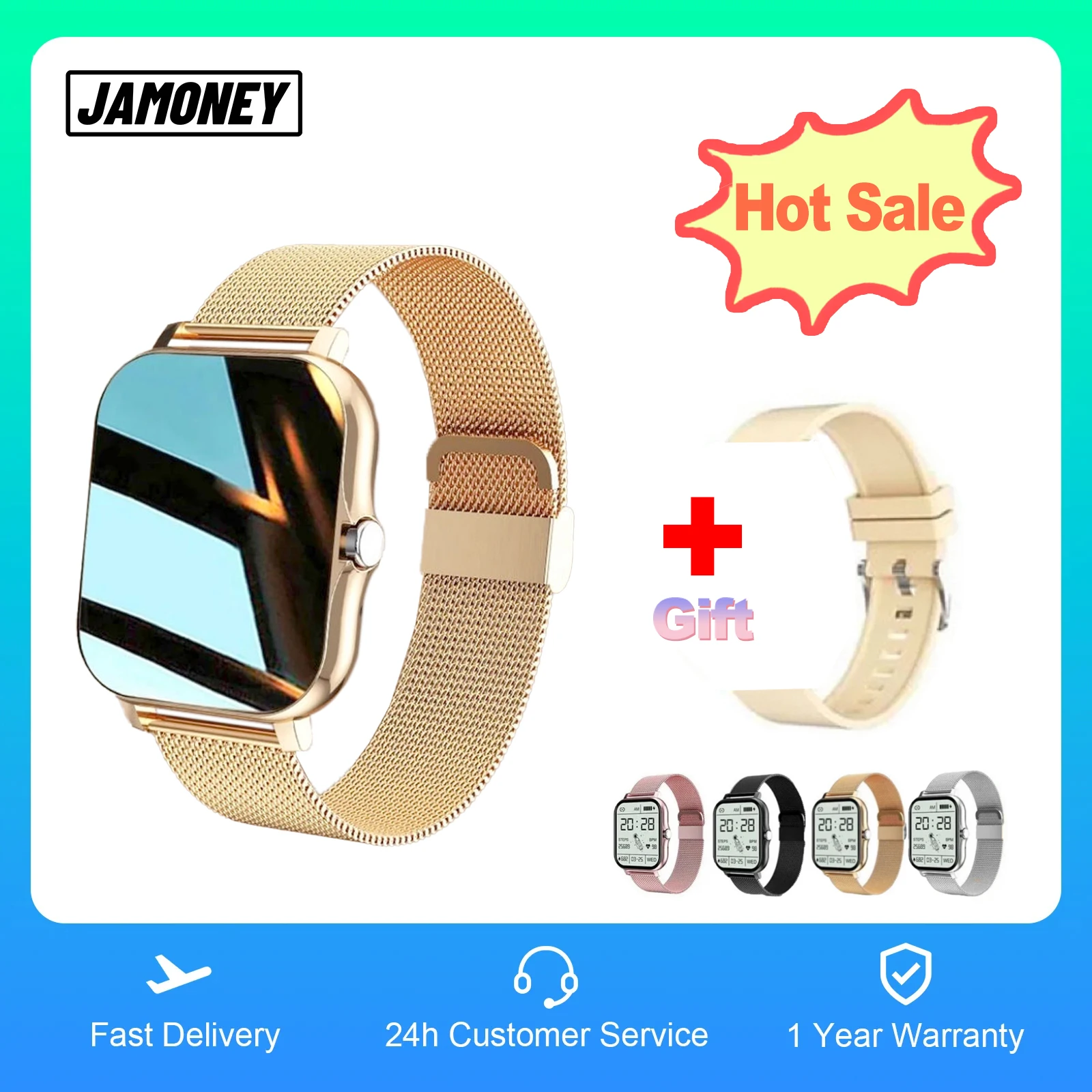 Смарт-часы с сенсорным экраном 2024 дюйма на Android