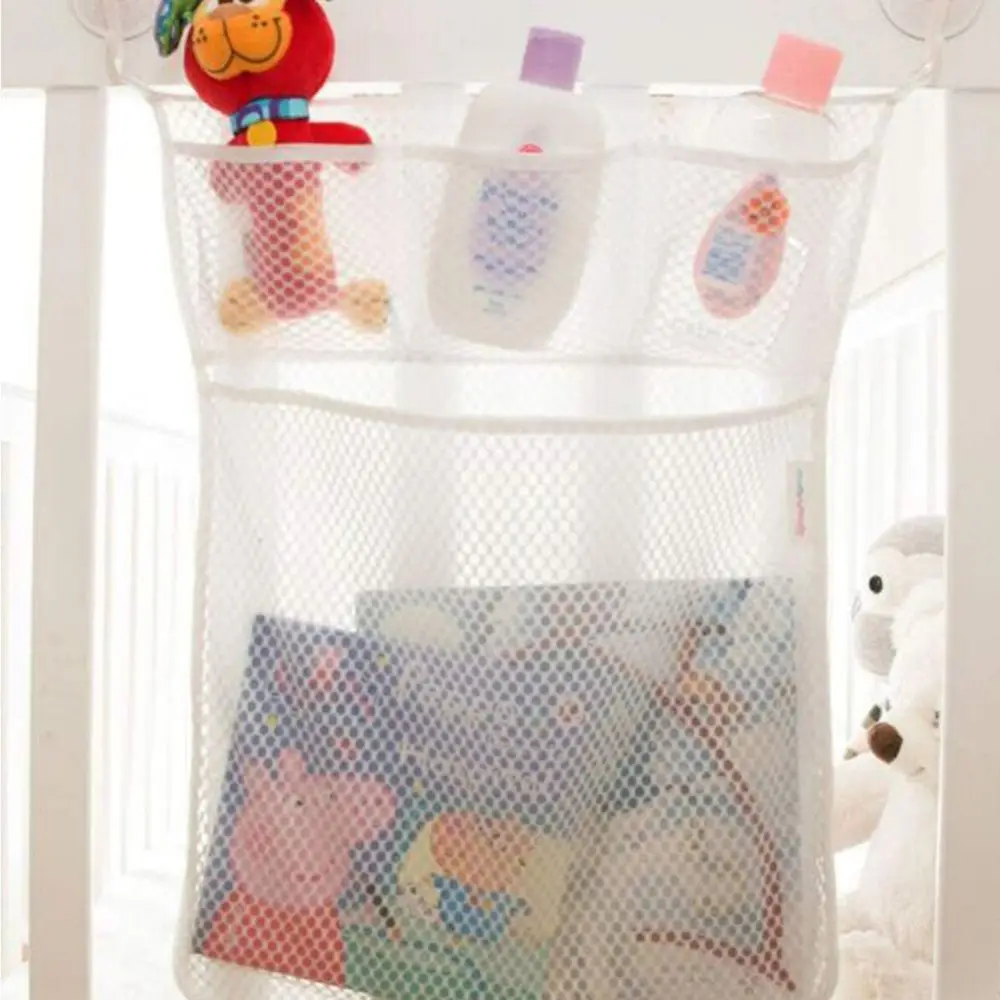 

Mesh Storage Bag With Suction Cup Quick Dry Breathable For Kids Toddlers Bath Toy Organizer Net Bath Toy Storage Holder