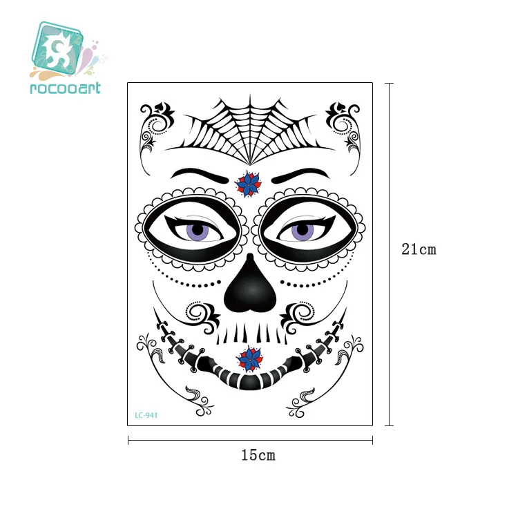 5 шт. водостойкие черные Временные татуировки-наклейки |