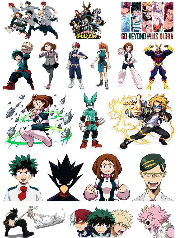 

My Hero Academia Small stickers Patches for clothes Himiko Toga DIY Sewing Decoration Flex fusible transfer