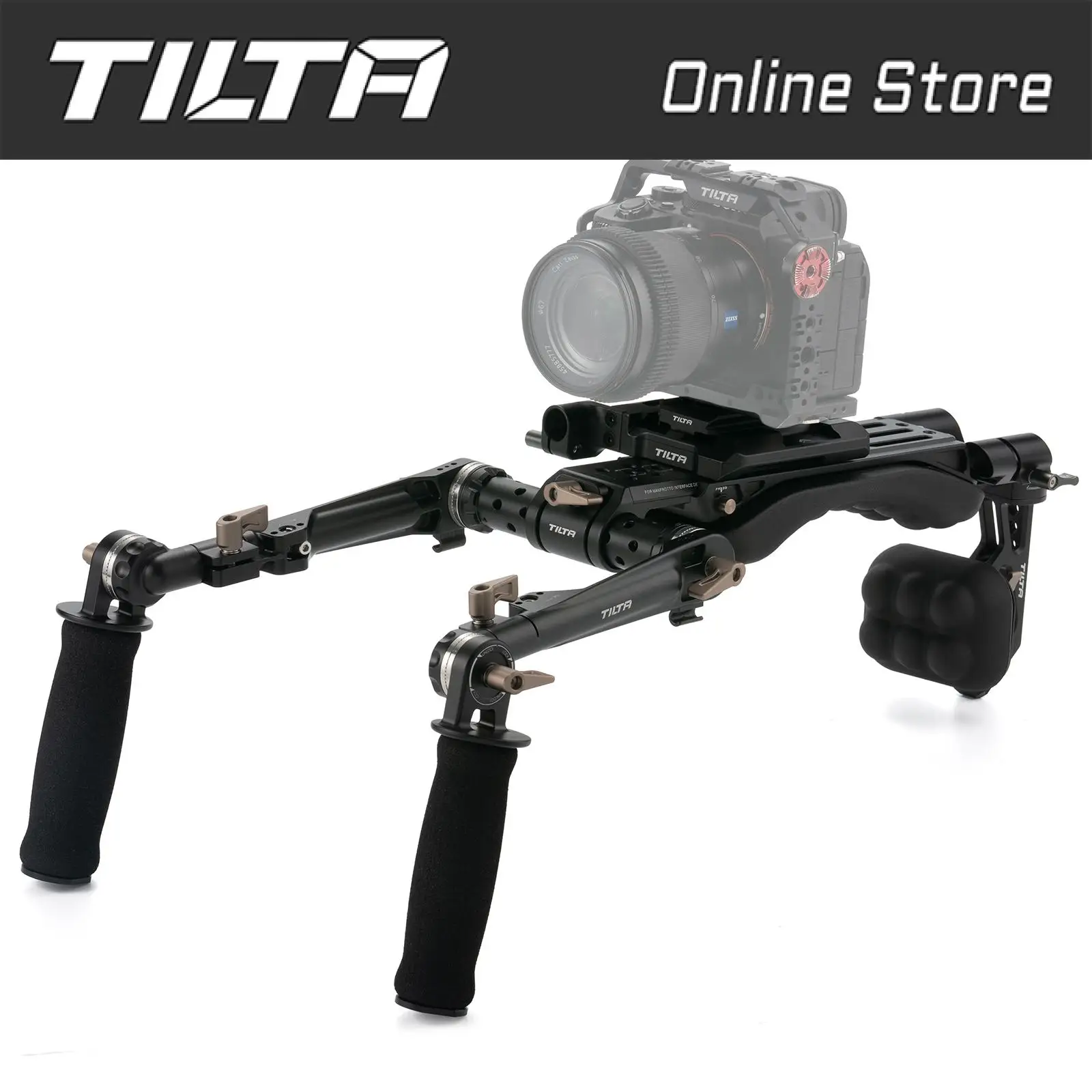 

TILTA TA-LSR-B NEW Lightweight Shoulder Rig Black Tiltaing MANFROTTO ARCA Dual Quick Release Baseplate Supports Both Standards