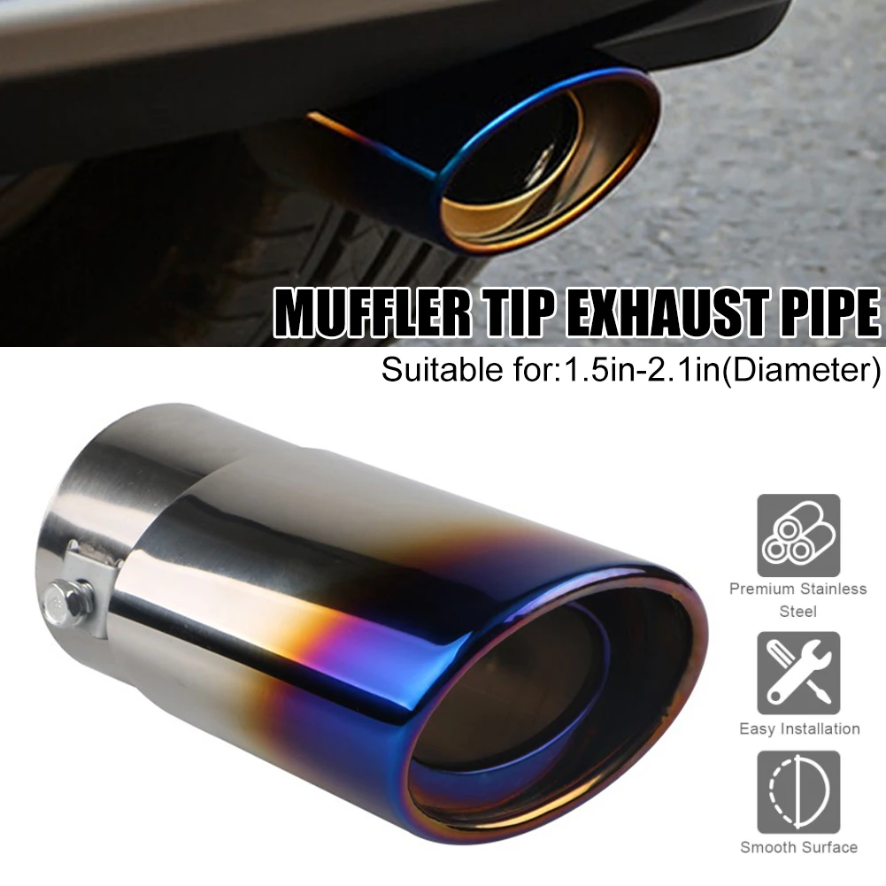 

1Pc Car Exhaust Tip Muffler Pipe Cover For Audi VW Tiguan Volkswagen Passat Stainless Steel Car Exhaust Muffler Auto Accessories
