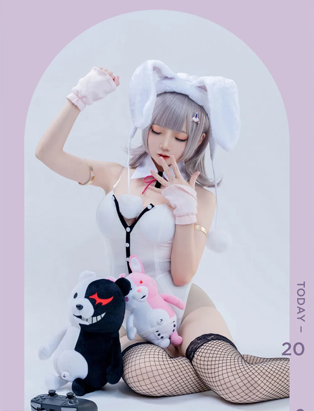 

Лидер продаж, костюм для косплея из аниме «данганронпа», Нанами, хиаки, Женская горничная, сексуальная женская униформа в виде кролика для Хэллоуина