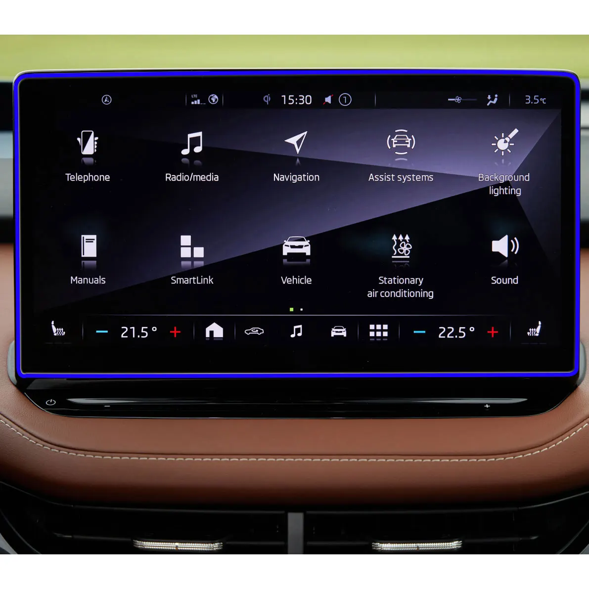 

2PCS For Enyaq iV 2021 13 Inch Car GPS Navigation Touch Center Screen Protector Auto Interior Accessories PET Film accessories