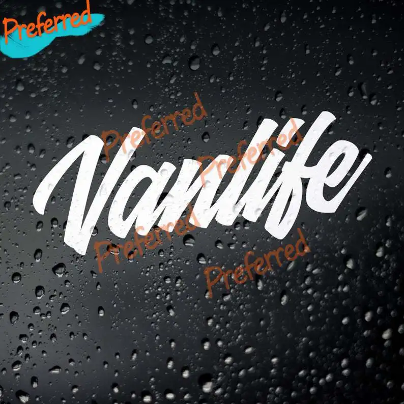 Черно-белая наклейка Vanlife на автомобиль, наклейка для всех ваших автомобилей, гоночное зеркало заднего вида