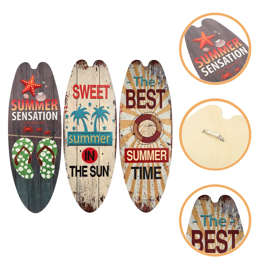 3 шт. настенный знак для доски серфинга украшение на морскую тематику Hangng уличные