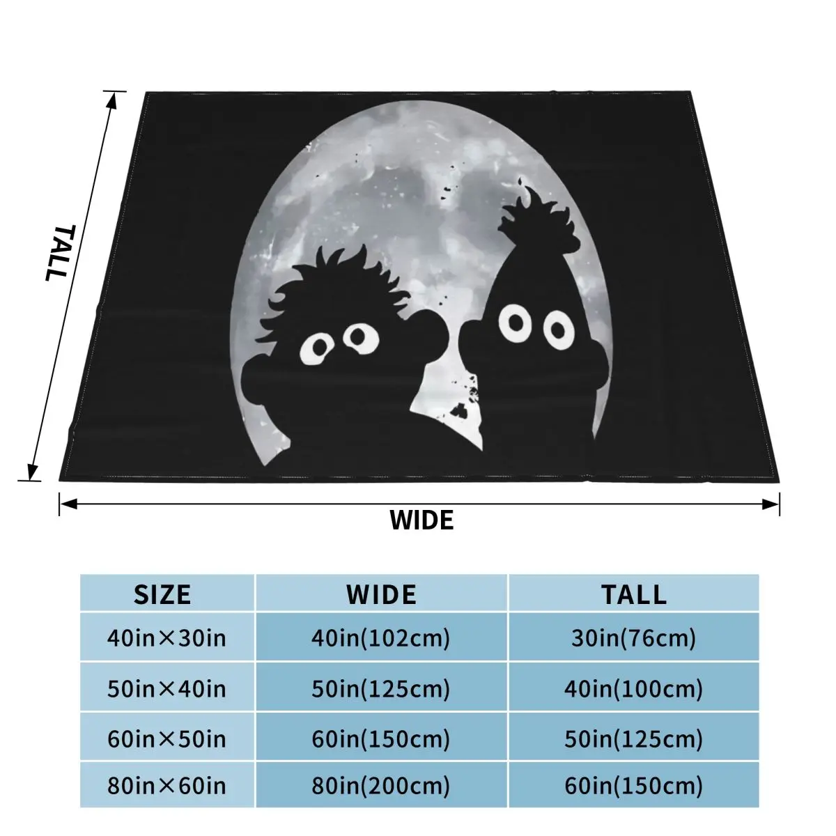 Эрни и Берт луна Стёганое одеяло тонкое
