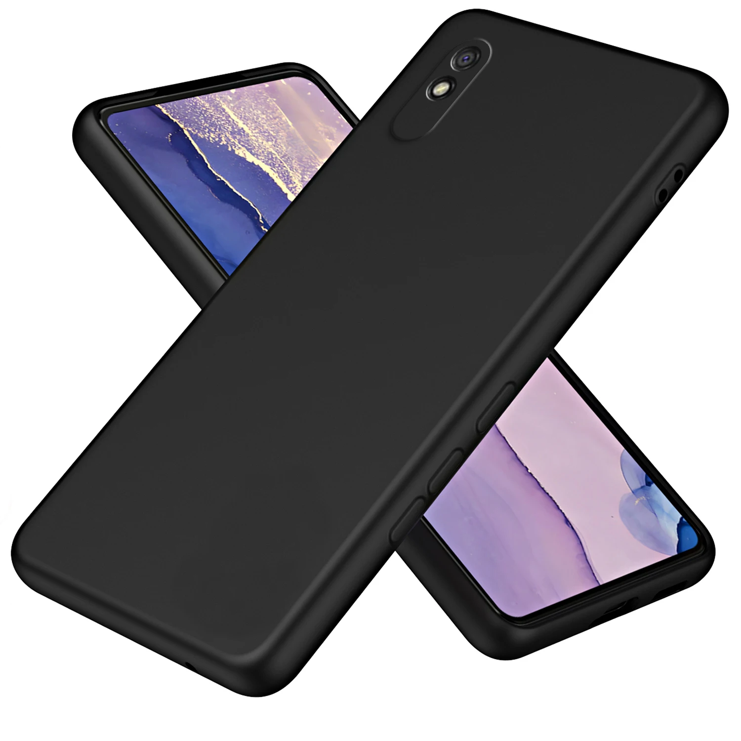 

Luxury Liquid Silicone Case For Xiaomi Redmi 9A M2006C3L Built in Flannel Armor Shockproof Soft Phone Cover Redmi9A