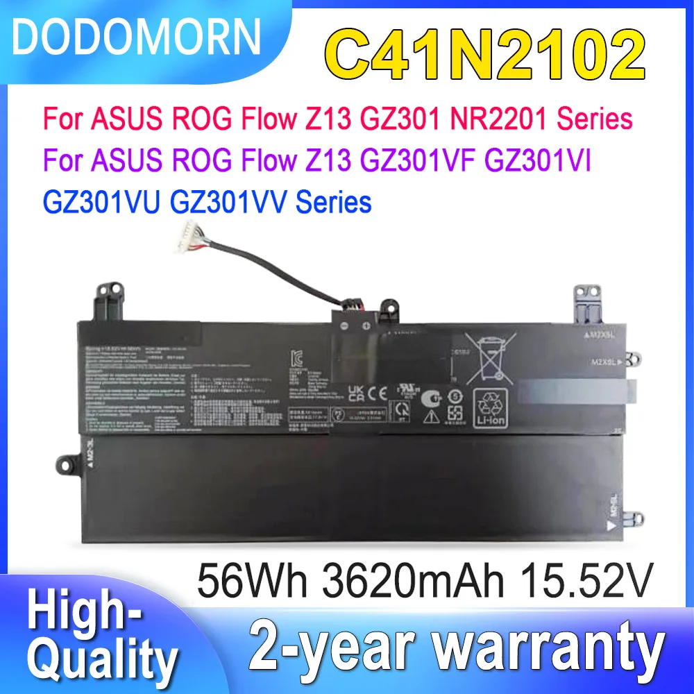 DODOMORN C41N2102 для ASUS ROG Flow Z13 GZ301 GZ301VF GZ301VI GZ301VU GZ301VV NR2201 Аккумулятор ноутбука серии 3620