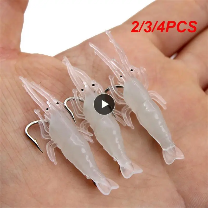 

2/3/4PCS Artificial Soft Baits With Hook Fishing Lures Grass Shrimp Simulation Bionic Bait Freshwater Sea Fishing Luya Bait