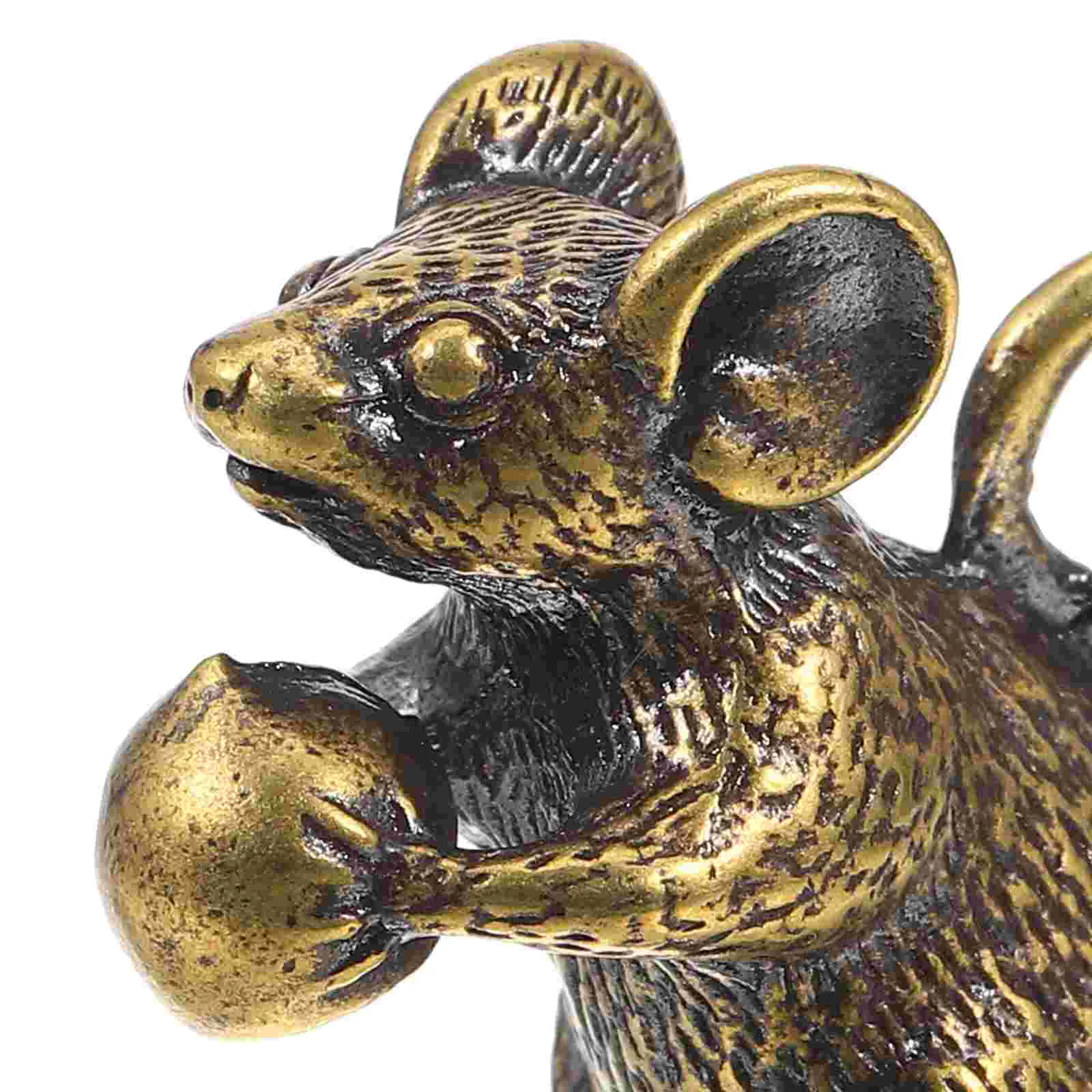 Очаровательное украшение для офиса брелок с золотой мышкой медная подвеска со