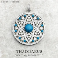 pendant blue ornament brand new fashion glam jewelry europe 925 sterling silver accessories soul gift for women