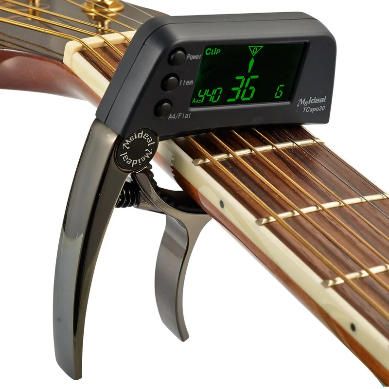 

TCapo20 Acoustic Guitar Tuner Capo Quick Change Key Capo Tuner Alloy Material for Electric Guitar Bass Chromatic Accessories