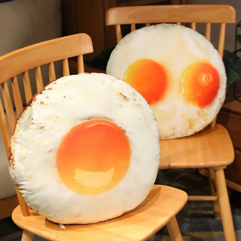 

Подушка плюшевая в виде яичницы, 40 см