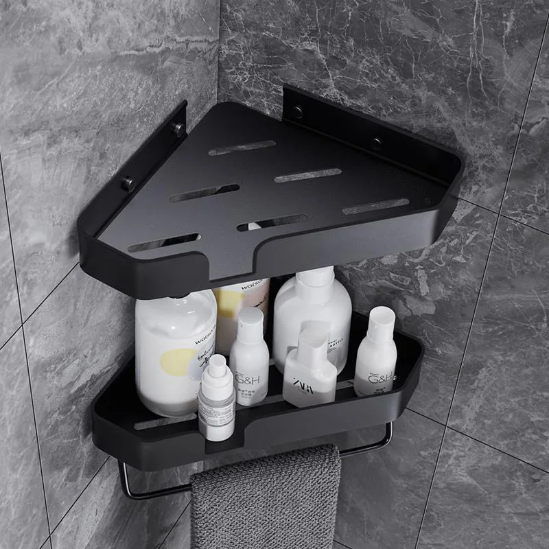 Треугольная угловая полка для ванной комнаты алюминиевый держатель без