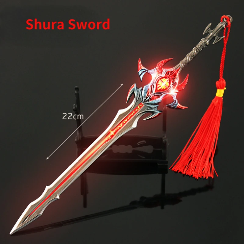 

Douluo Mainland Animation Surrounding 22cm Soul Master Duel Tang Chen Shura Sword Metal Weapon Ornaments Creative Gift Toys