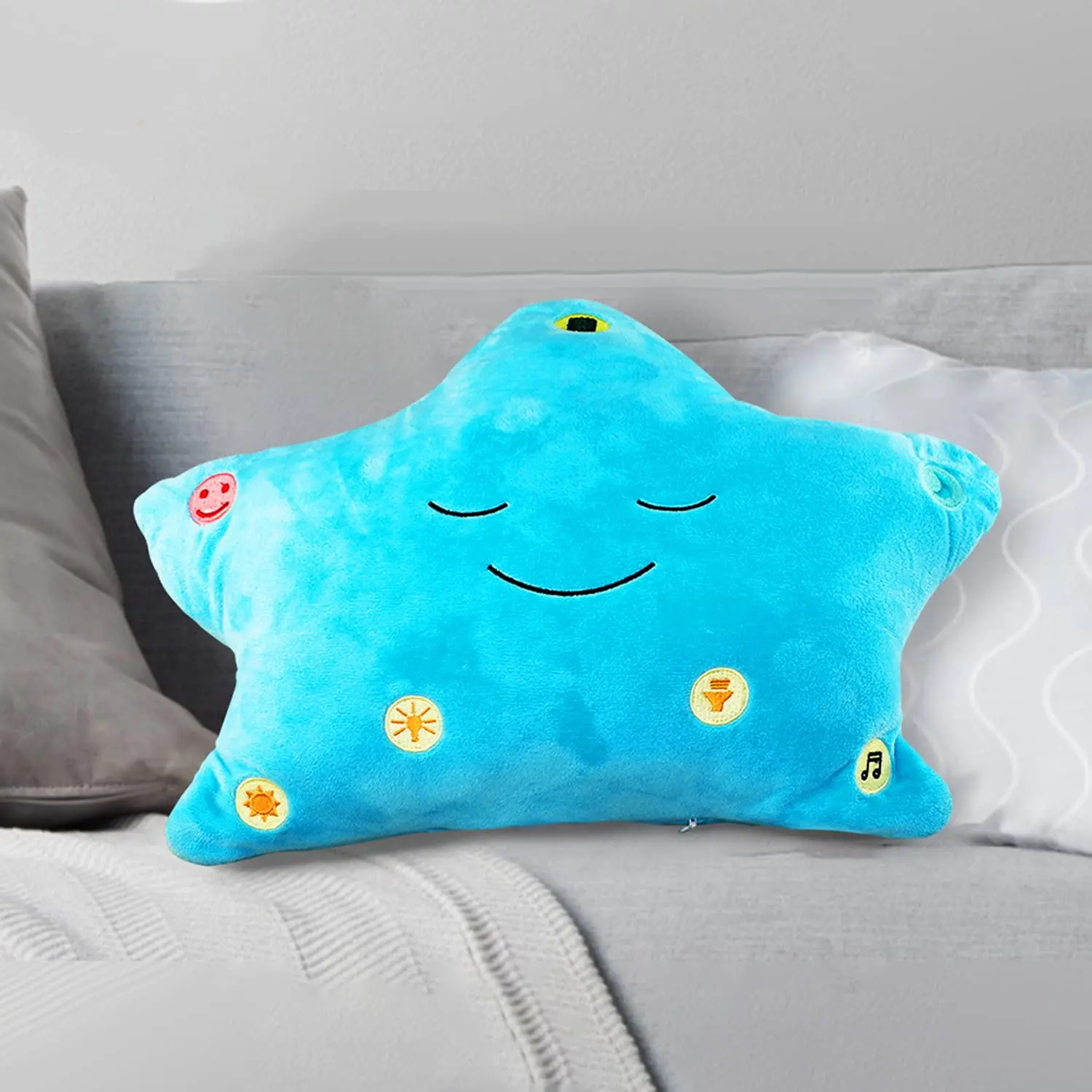 

Hot Sale Children Educational Prayer Quran Dua Pillow Speaker + Light & Sound Cloud Islam Quran Talking Islamic Doll Toy Eid Gif