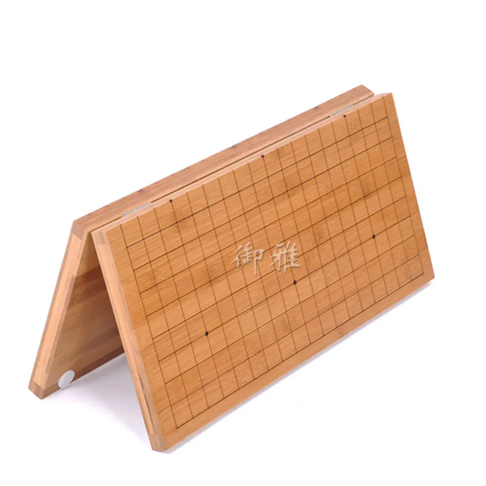 Деревянная складная дорожная шахматная доска Go Chess 19 44*47*2 см бамбуковая старая