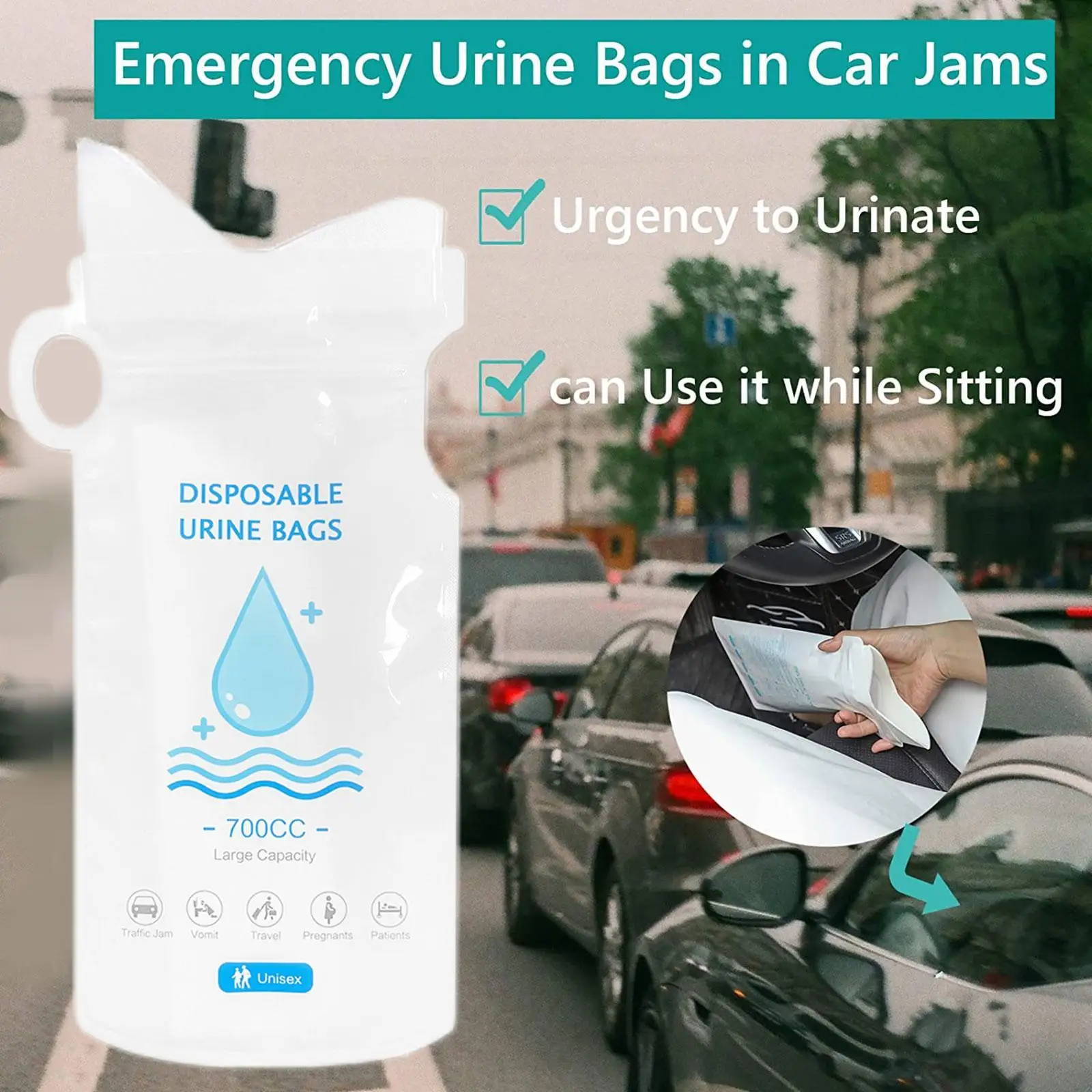 

1/4PC 700ml Emergency portable vomit bags mobile toilets Disposable handy unisex outdoors Mini WC car Leak-proof Urine bags
