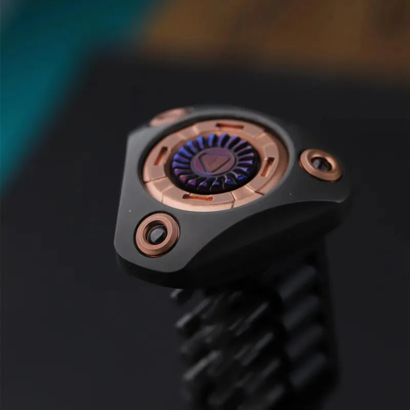 WK Star Battleship titanium alloy copper fidget spinners EDC decompression metal finger toy enlarge