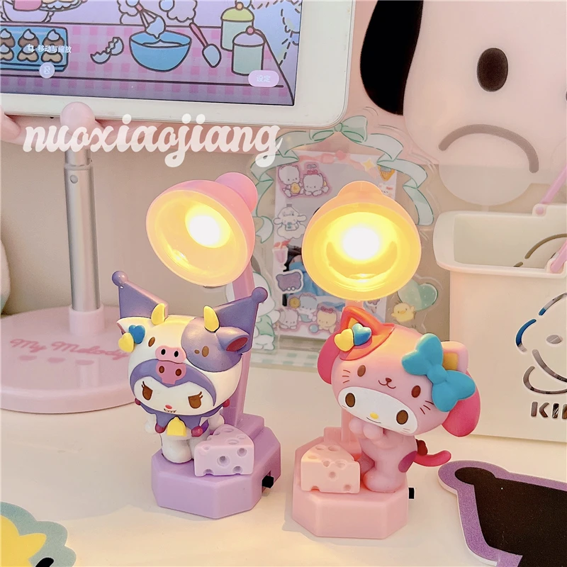 

Sanrioed Kuromi My Melody Cartoon Small Table Lamp Ins Student Cinnamoroll Mini Desk Learn To Decorate Small Table Lamp Gifts