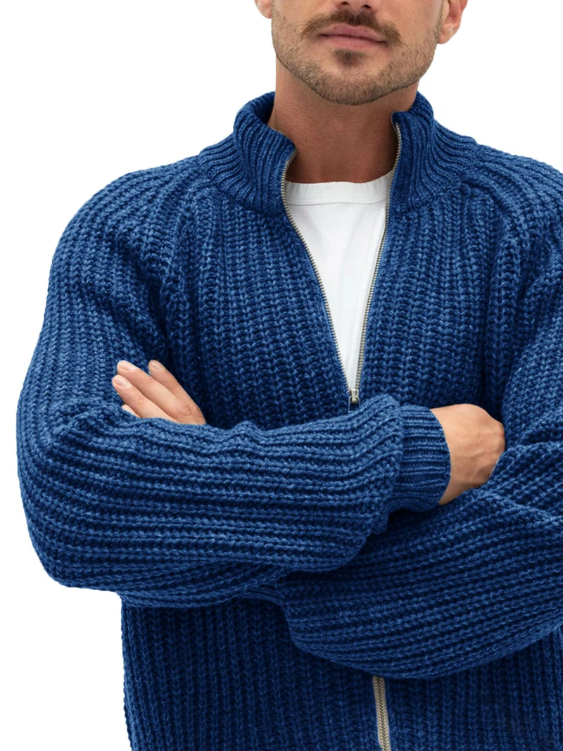

Mens Sweaters Cardigan Autumn Turtleneck Loose Knitted Sweater Jacket Best Seller Fashion Classic Outerwear Coat Knitwear Tops