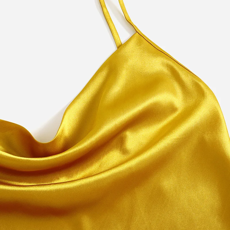 Summer Ice Silk Suspender Skirt Pajamas Night Dress Women Nuisette Femme Vestidos Mujer Chemise De Nuit Lingerie Sexy Sleepwear