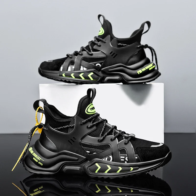 

2022 new men's shoes flying woven high waist breathable trendy shoes men's sports shoes casual shoes men's shoes spring