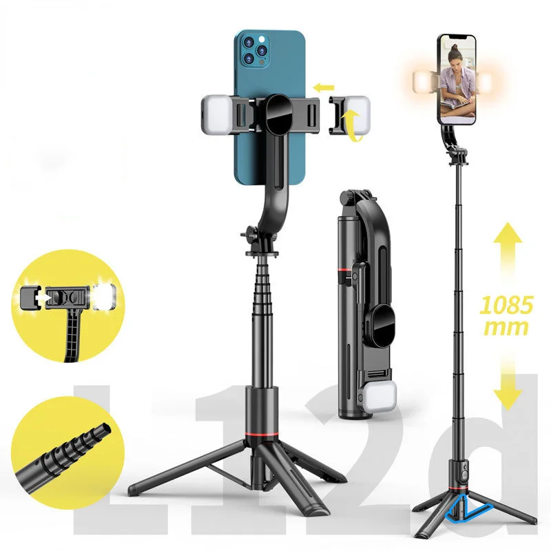 

do Selfie forXaiomi do telefonu bezprzewodowy statyw do Selfie Bluetooth składany Monopod z oświetleniem Led zdalna migawka Best