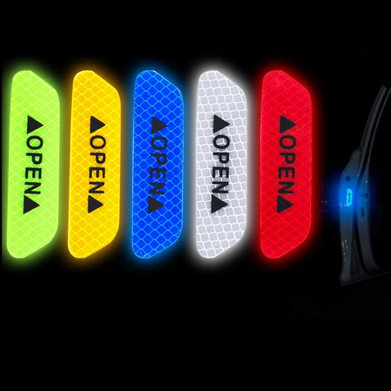 

4pcs Fluorescent Car Reflective Strips Warning Stickers for Dacia Duster Logan Sandero Stepway Lodgy Mcv 2 Dokker