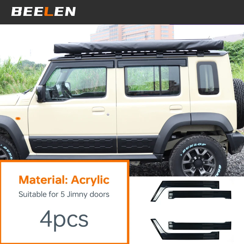 

Для Suzuki New JIMNY 2023 2024 5 козырек для дверей и окон солнцезащитный дождь ветровой отражатель тент щит для вентиляционного отверстия козырек аксессуары