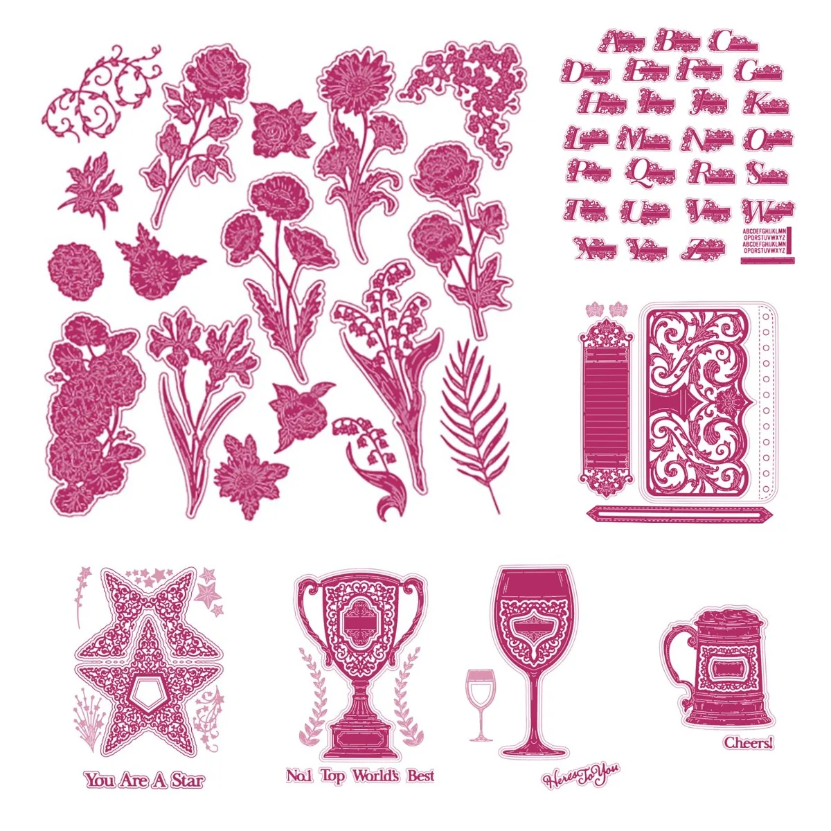 

Star Trophy Tankard Lace Alphabet Person Metal Cutting Dies Diy Scrapbooking Craft Stencil Photo Template Decor 2022 New