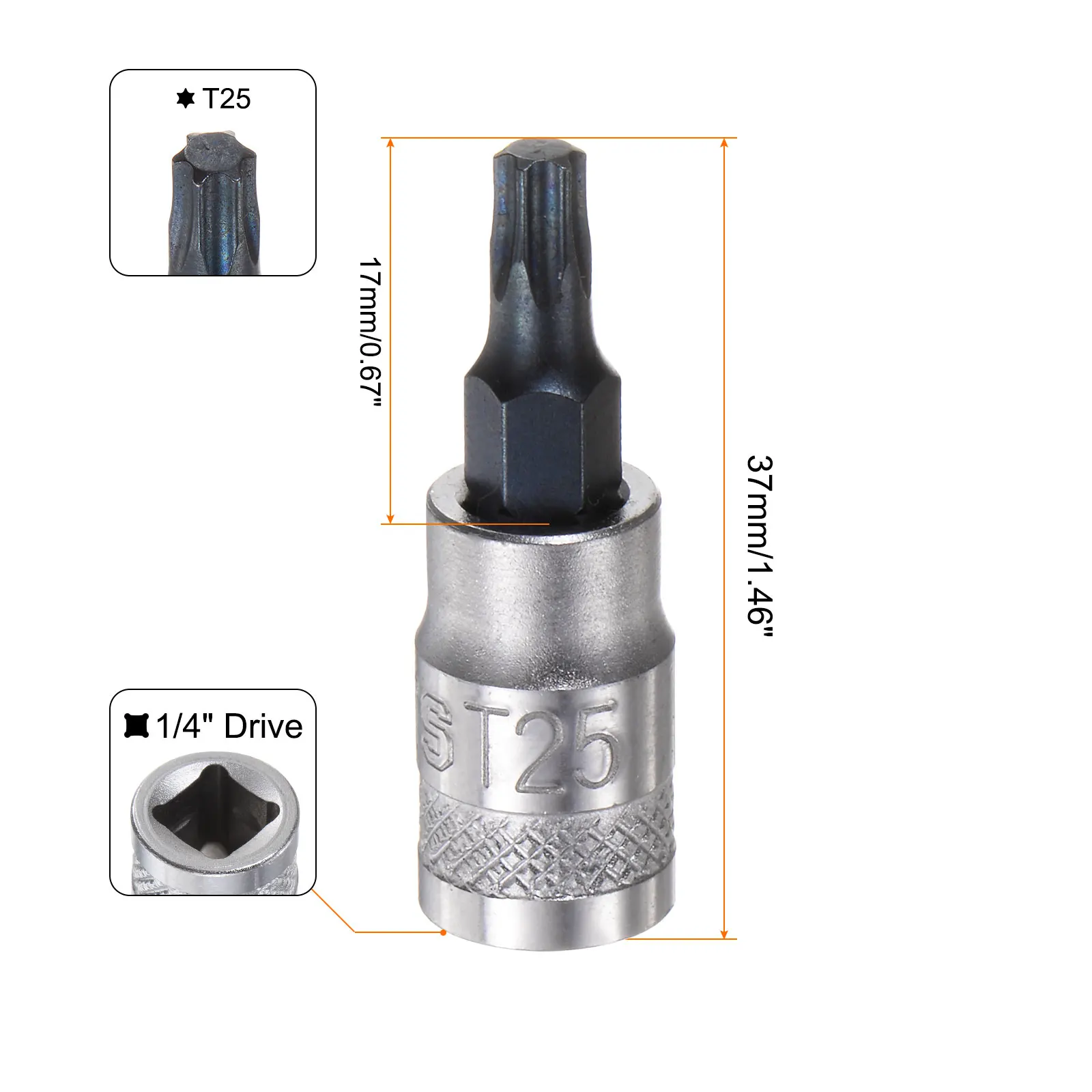 

Торцевые головки Torx UXCELL T7 T8 T10 T15 T20 T25 T27 T30 T40