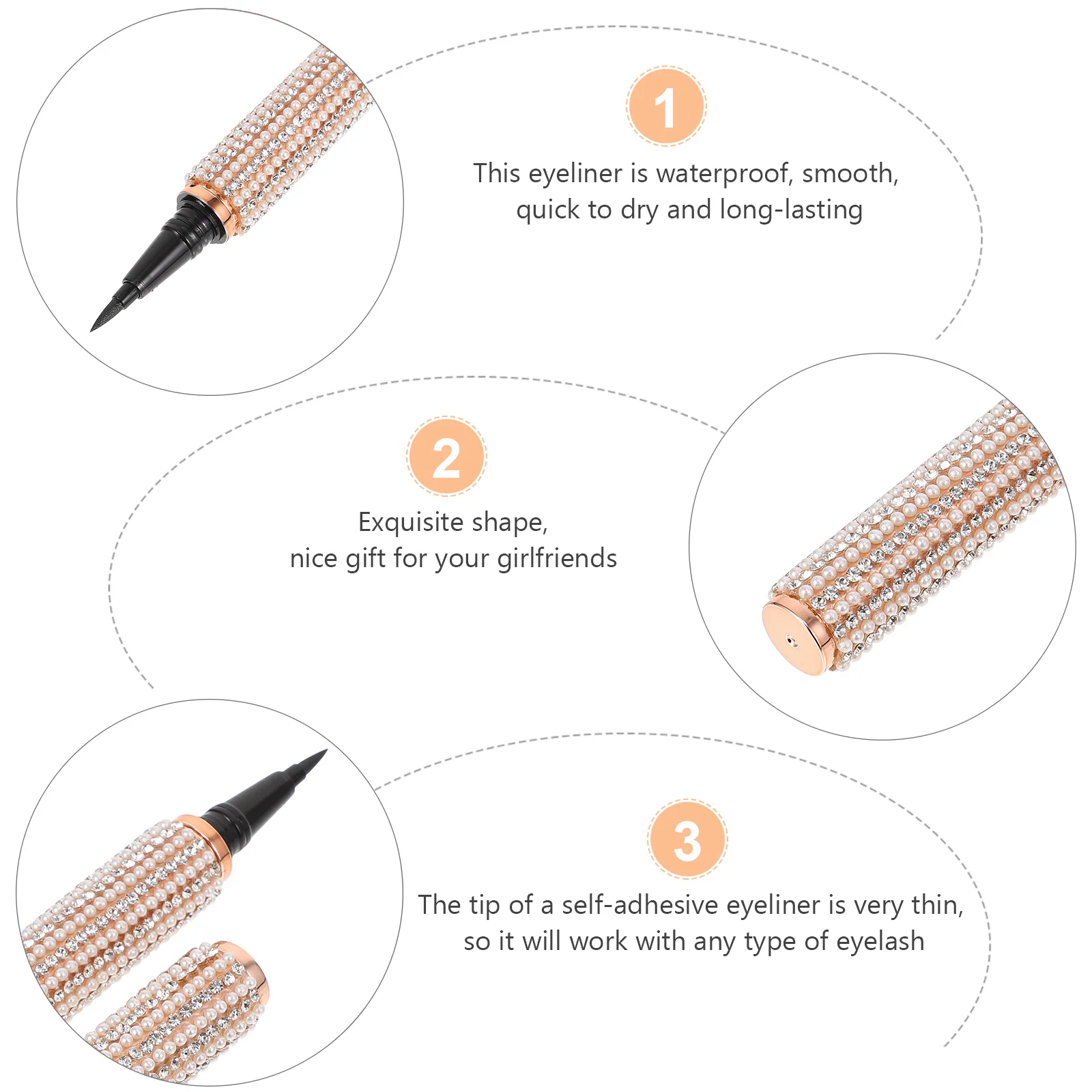 Накладные ресницы подводка для глаз карандаш самоклеящийся пластиковый