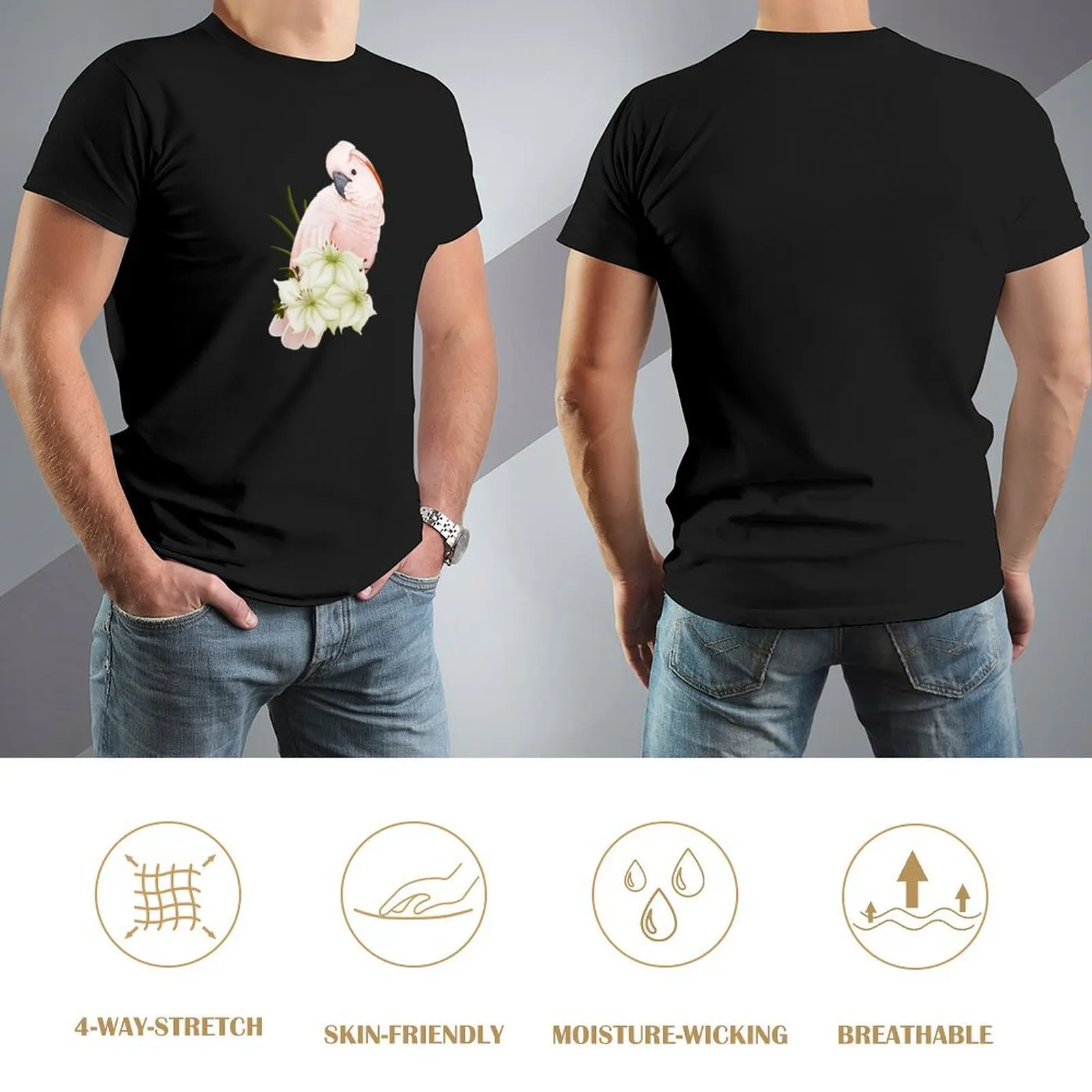 Футболка Moluccan Cockatoo футболки с аниме одежда больших размеров мужская