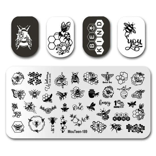 Маникюрный набор для стемпинга ногтей с новогодними буквами