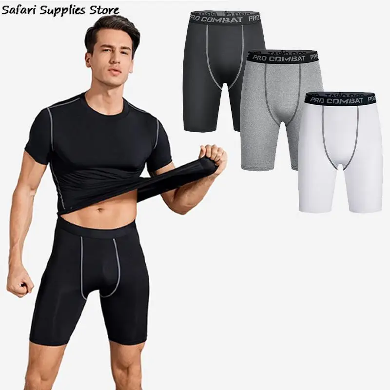 

Fitness Tights Leggings Men's Running Exercise Sports Tight Stretch Quick Dry Pants Basketball Training Outdoor Shorts