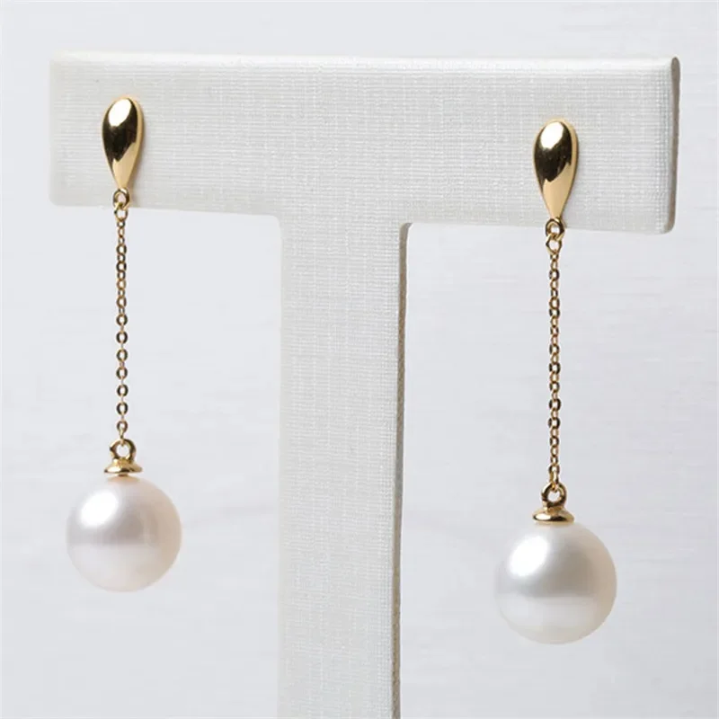 Серьги женские круглые с пресноводным жемчугом 2 пары/партия 5 А