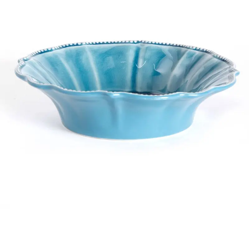 

Blue Paige 12-Piece Premium Porcelain Dinnerware Set in Striking Denim Blue Color