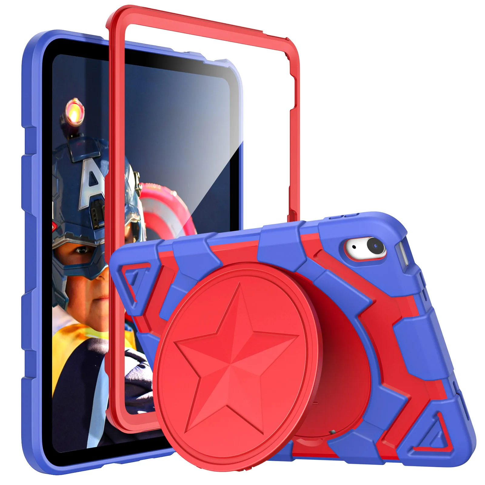 

Case for iPad 10th Generation 10.9 inch 2022,iPad 10th Gen Case with Kickstand,[Built-in Screen Protector] Heavy Duty Shockproof