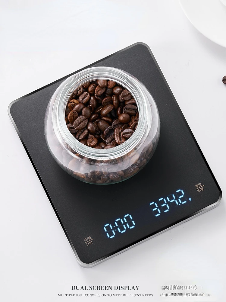 

Professional Hand Coffee Scale Italian Household Coffee Electronic Scale Automatic Timer Weighing and Weighing Coffee Utensils