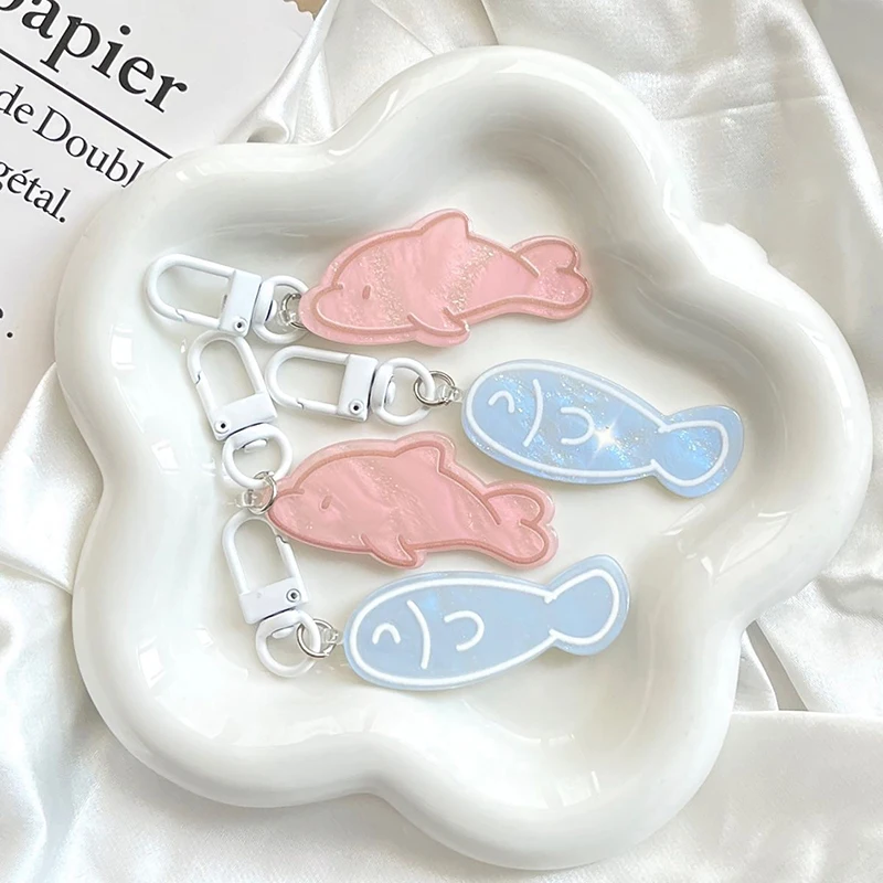 

Cute Fish Dolphin Key Chain Animal Pendant Key Ring Backpack Car Charms Decoration Bag Accessories