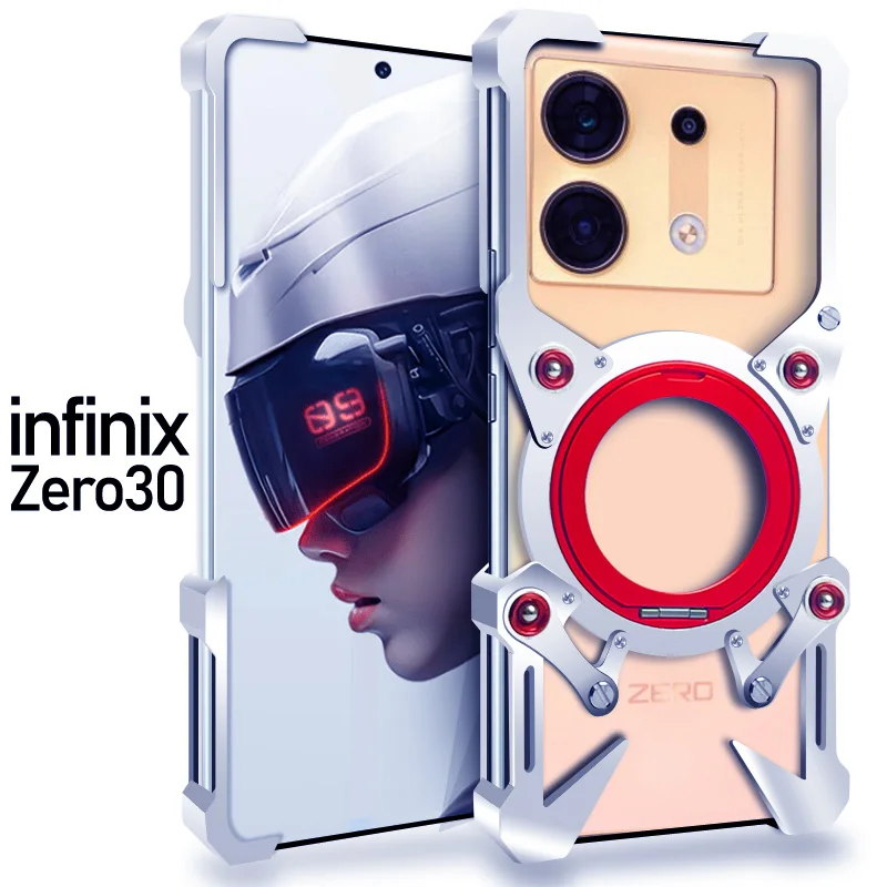 Фото Роскошный чехол Zimon New Thor Heavy Duty Armor из металла и алюминия для Infinix Zero 40 30 Hot 60 50 Pro+ Back Fundas Coques Bumper №5